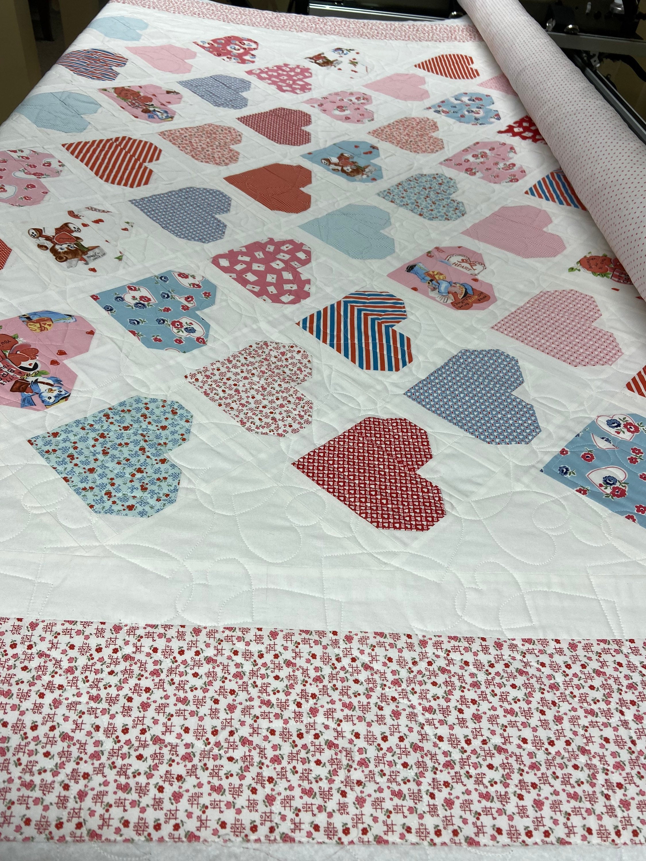 Down Memory Lane Quilt, Heart, Quilt, Handmade, Valentine Quilt Etsy