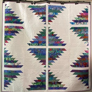 Lost City Quilt, Kaffe Fassett fabric, Modern Quilt