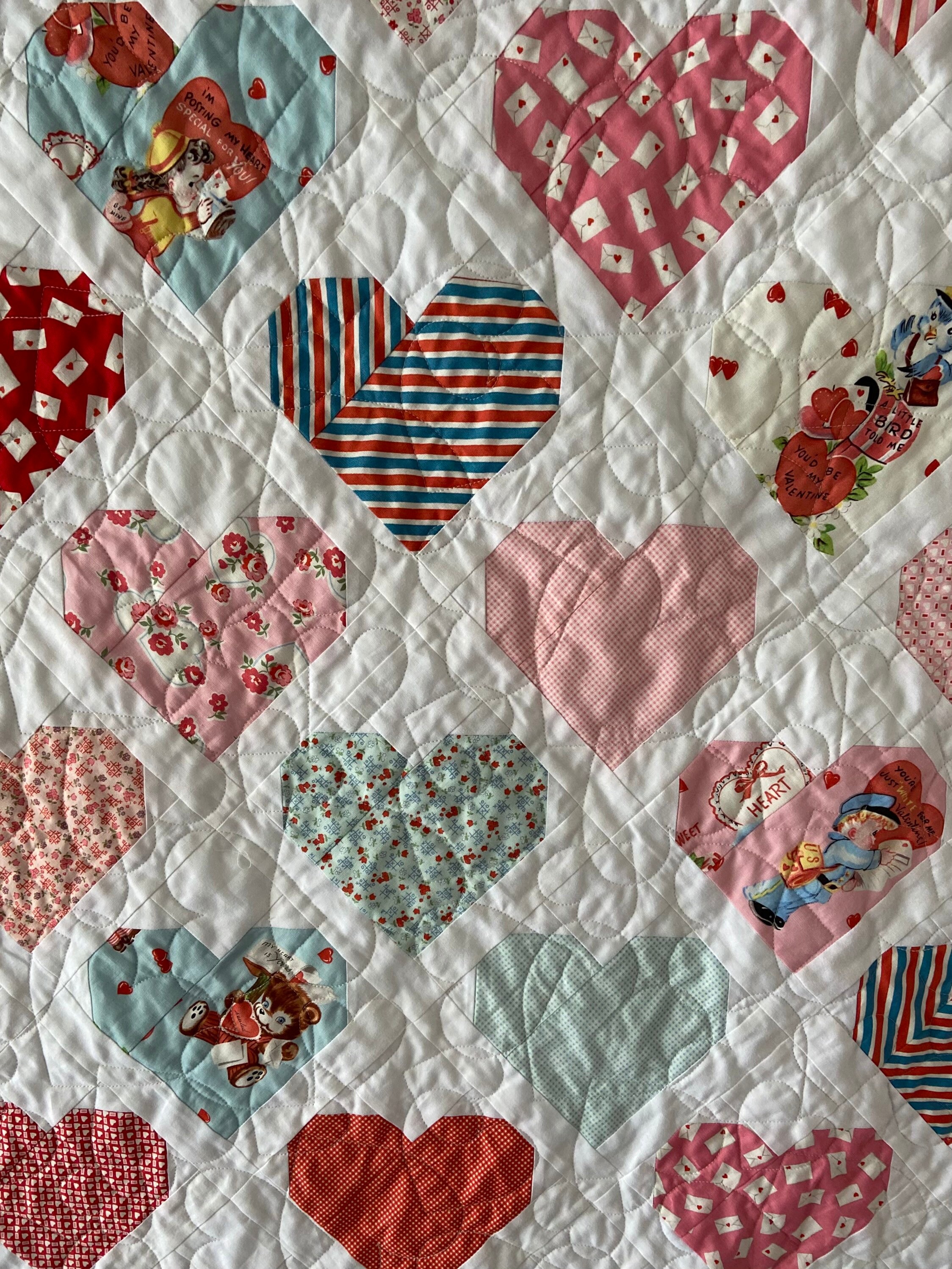 Down Memory Lane Quilt, Heart, Quilt, Handmade, Valentine Quilt Etsy