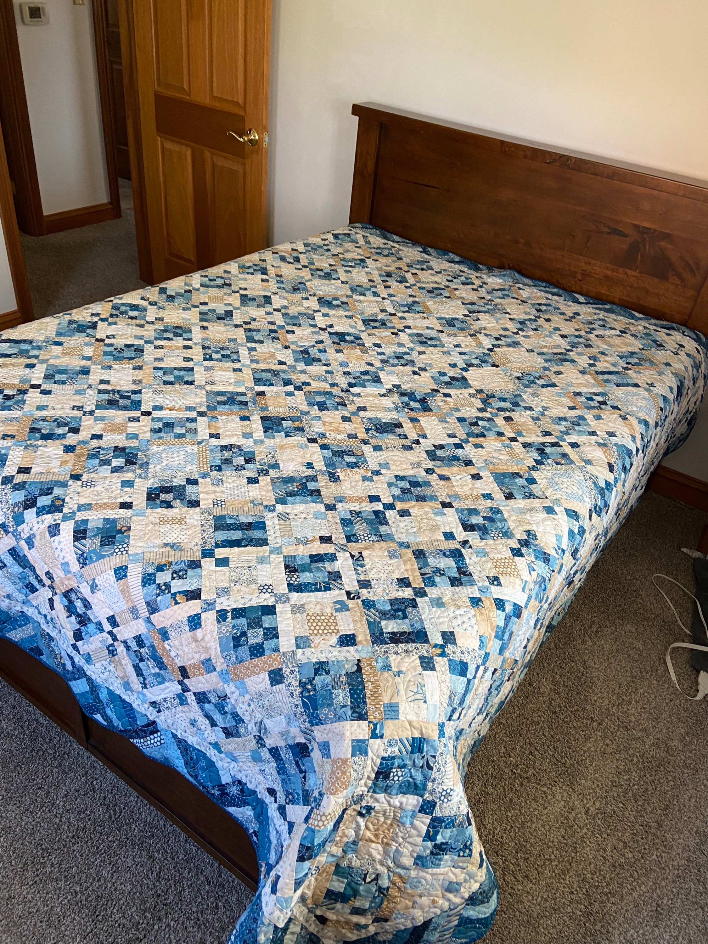 Winter Blues Quilt Handmade Quilt Traditional Quilt Pieced Etsy