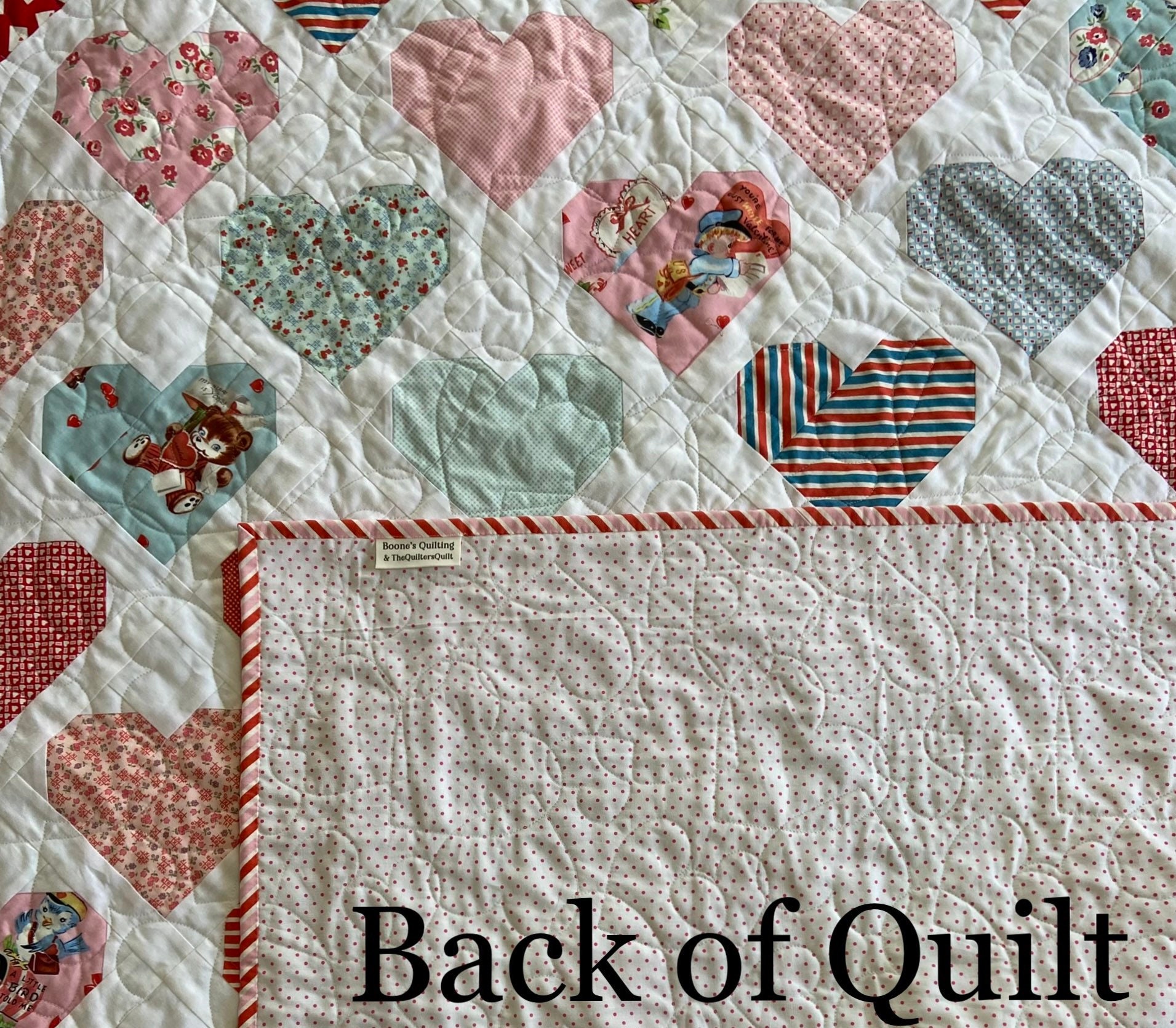 Down Memory Lane Quilt, Heart, Quilt, Handmade, Valentine Quilt Etsy
