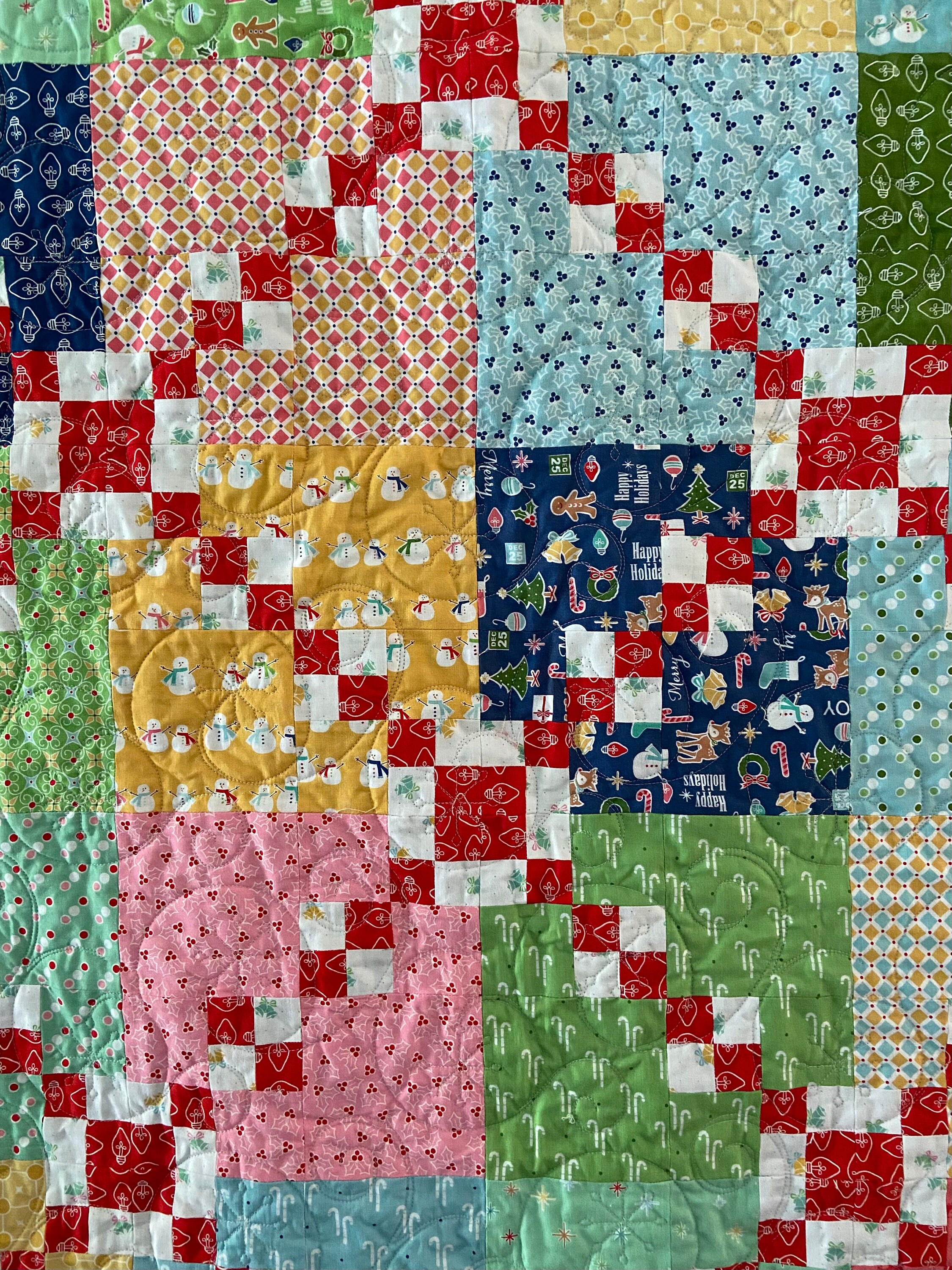Christmas Checkerboard Quilt Lori Holt Quilt Modern Quilt Etsy