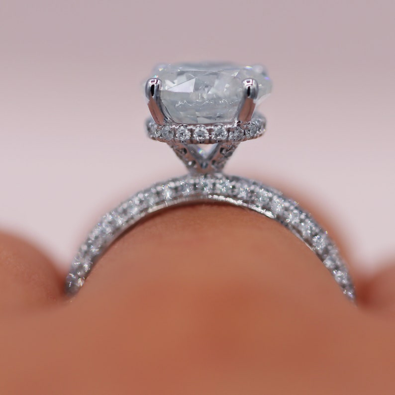 Personalized Gift Moissanite Engagement Ring Silver Ring Promise Ring Solitaire Ring 2.34 Ct Round Cut Moissanite Ring Wedding Ring