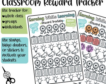Classroom Reward Tracker | Student Reward Tracker | Behavior Management System | Reward System Printable PDF