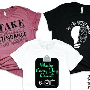 Attendance Shirt Bundle 3 SVG|PNG|DXF|pdf clip art digital download graphic cut file