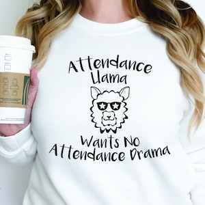Attendance Llama Shirt- svg, png, eps, dxf, pdf, clip art digital download graphic cut file