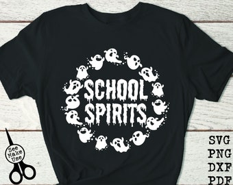 Grappige School Halloween Leraar Shirt SVG|PNG| DXF|pdf clip art digitale download grafisch gesneden bestand