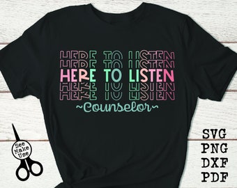 Counselor Shirt SVG|PNG|pdf clip art digital download graphic cut file