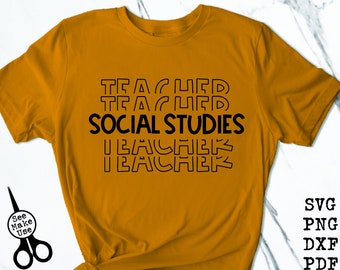 Social Studies Teacher Shirt SVG|PNG|DXF|pdf clip art digital download graphic cut file