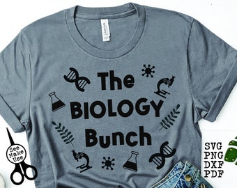 Biology Teacher Shirt SVG|PNG|DXF|pdf clip art digital download graphic cut file| The Biology Bunch