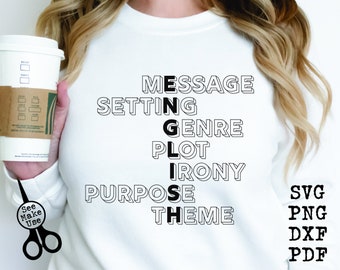 English Teacher Shirt SVG|PNG|DXF|pdf clip art digital download graphic cut file| English Vocabulary Shirt