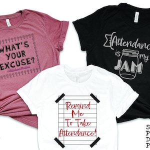 Attendance Shirt Bundle 2 SVG|PNG|DXF|pdf clip art digital download graphic cut file