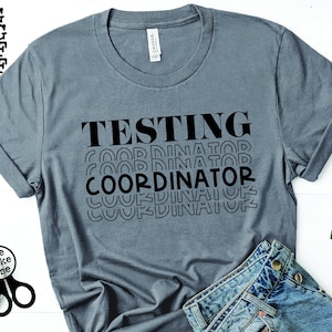 Chemise de coordinateur de test SVG|PNG| Fichier de découpe graphique de téléchargement numérique d’images clipart DXF|pdf