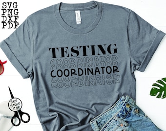 Testcoördinator Shirt SVG|PNG| DXF|pdf clip art digitale download grafisch gesneden bestand