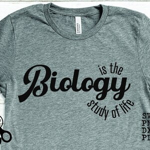 Biology Teacher Shirt SVG|PNG|DXF|pdf clip art digital download graphic cut file| Biology is the study of life