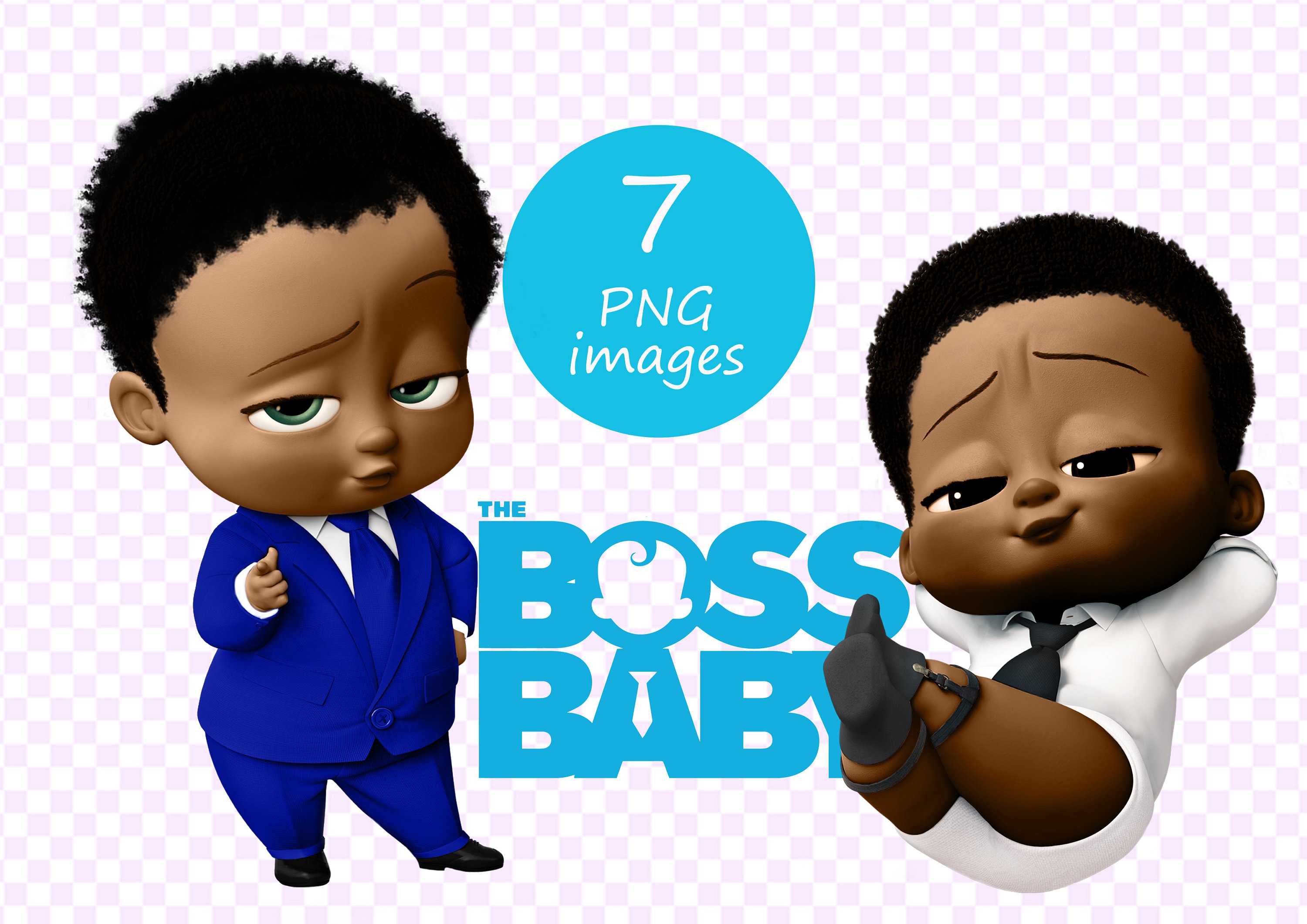 African American Boss Baby Boy PNG