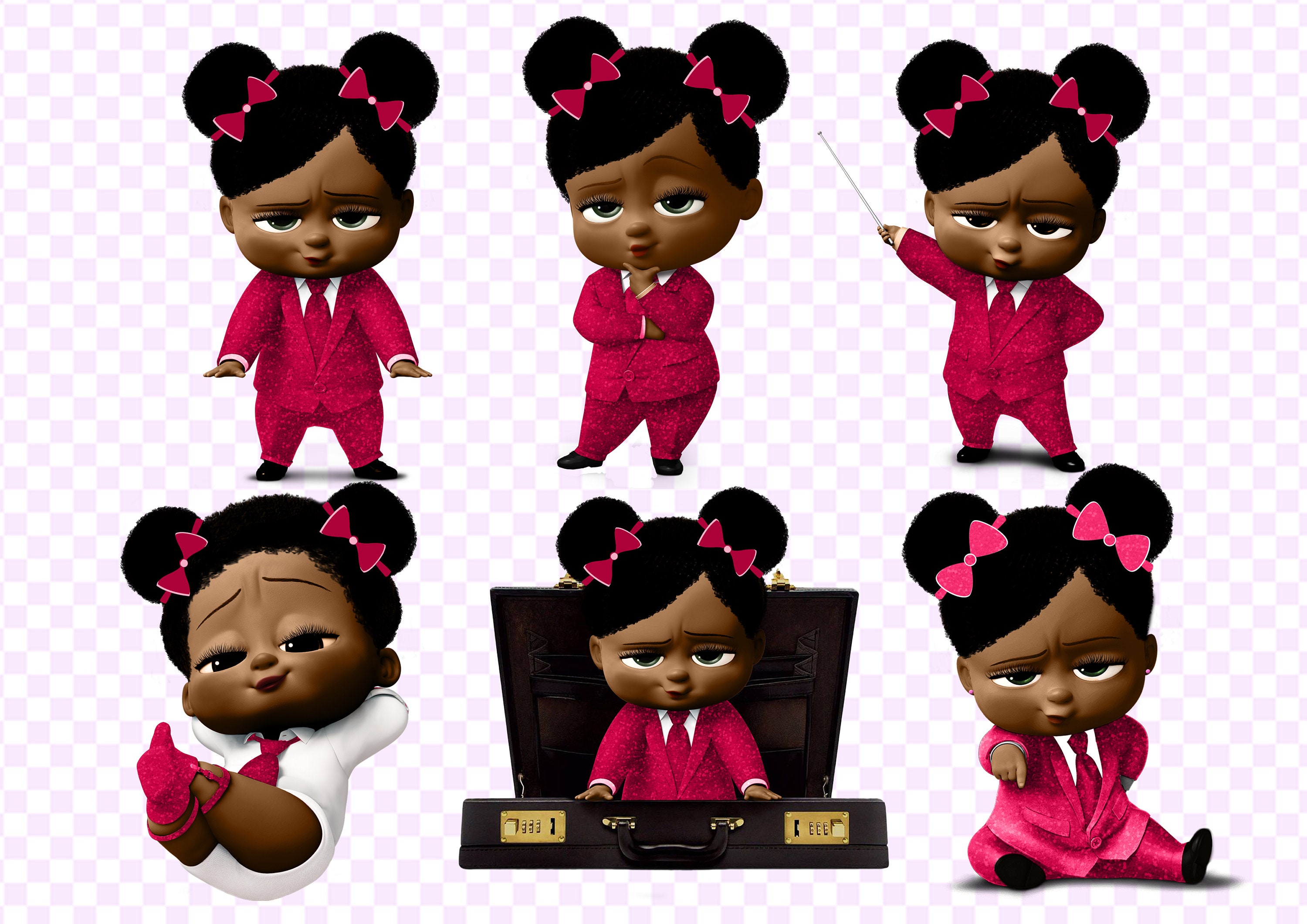 Download African American Boss Baby Girl clipart 300 dpi 9 PNG ...