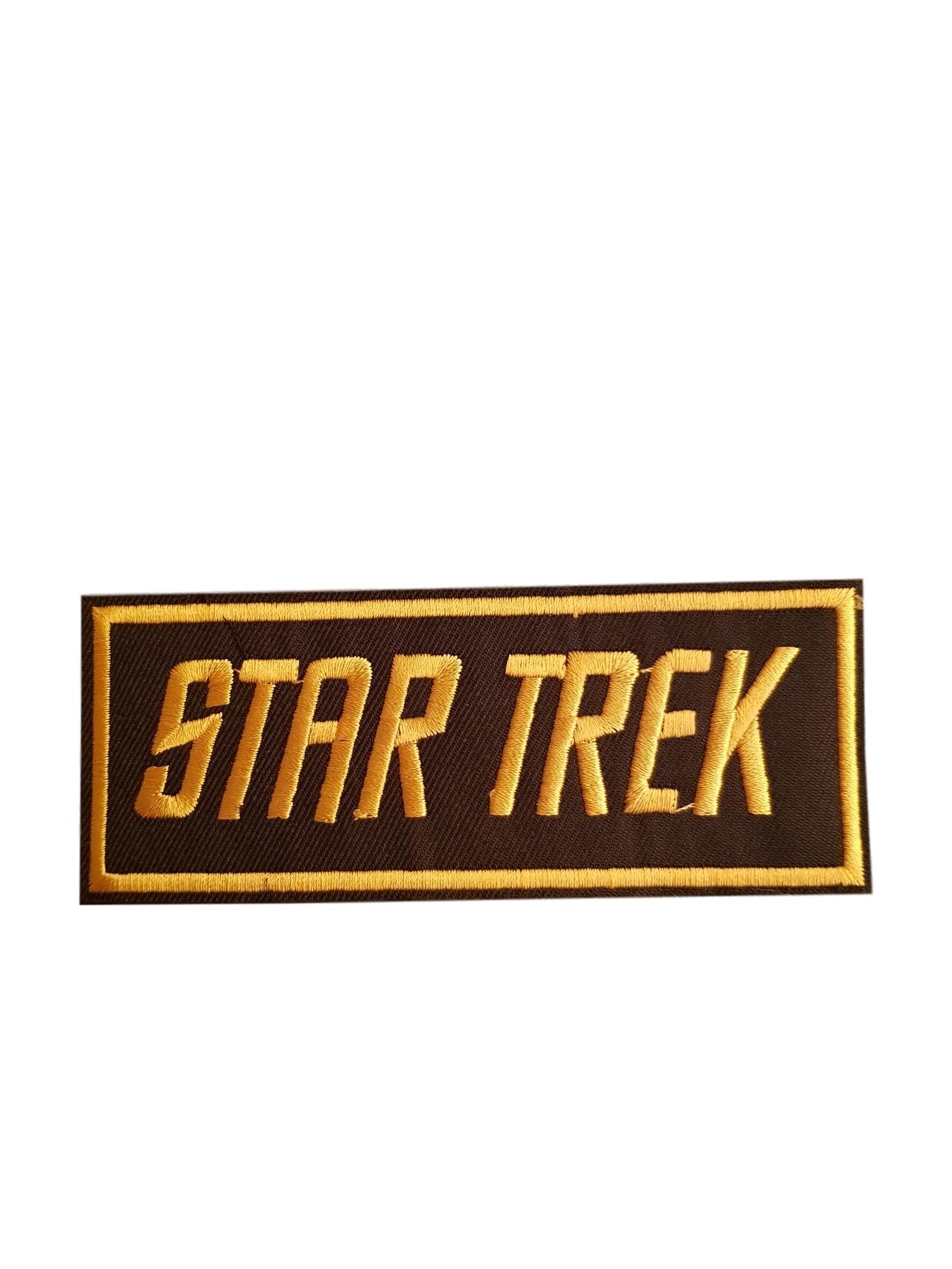 Star Trek Name Logo Yellow On Brown Embroidered Iron On Patch Etsy