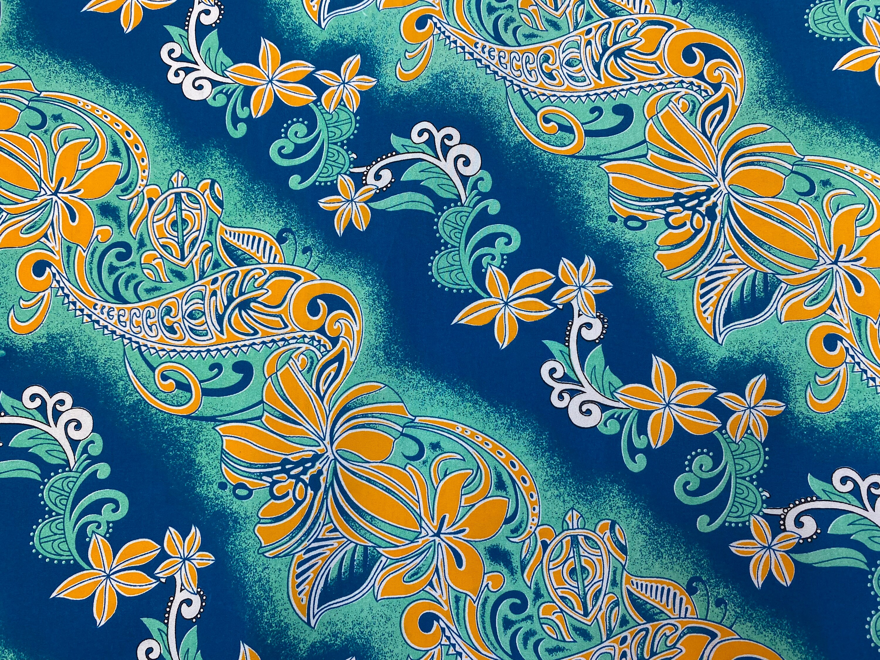 New Aloha Print - Tropical Polynesian Hawaiian Fabric by the Yard