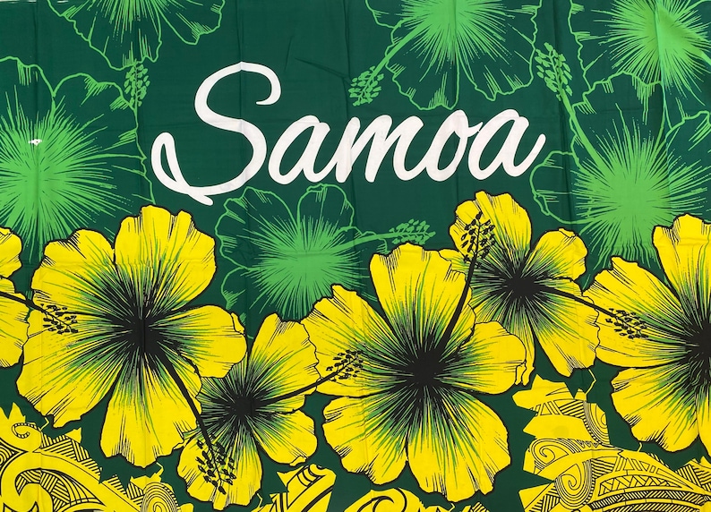 Samoa Lettering High-quality Soft Lightweight Samoan Ei Lava Lava Sarong Pareo Wrap ...