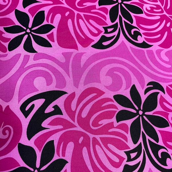 Polynesian Tapa Fabric - Tribal Hawaiian Cute and Unique Fabric Design - Sold by the Yard - Luxury Rayon Quality 45"