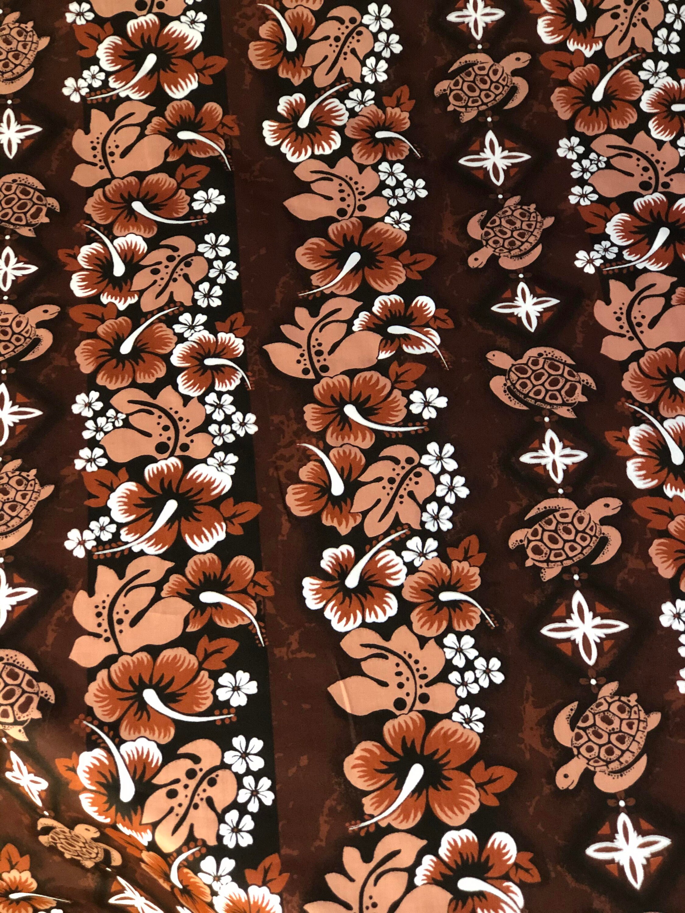 Hawaiian Print Luau Floral Poly Cotton Fabric 58 Sold by the Etsy