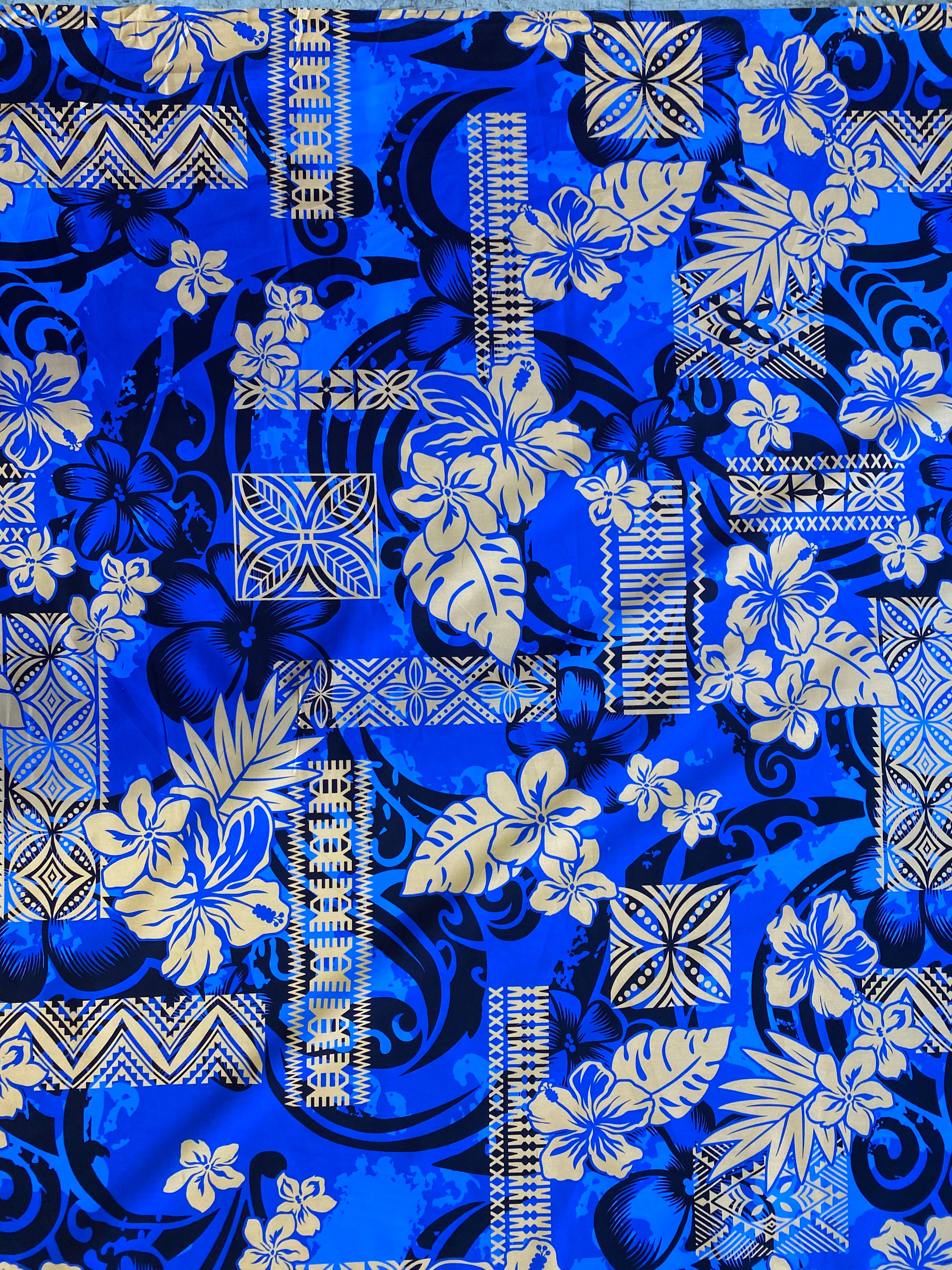 GTEX Collection - Polynesian Fabric -tribal Tapa Print Floral