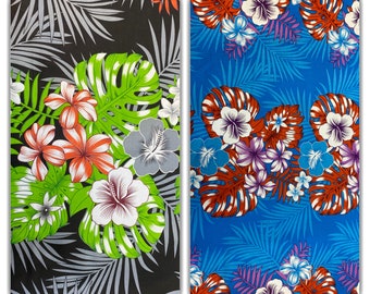 New Aloha Print - Tropical Polynesian Hawaiian Fabric by The Yard or Roll 45" Wide