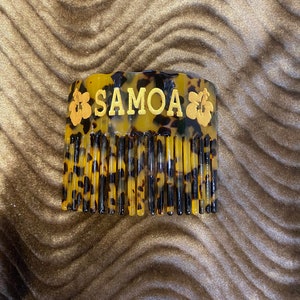 Polynesian Hair Combs , Acrylic Tortoise Shell Hair Combs, Featuring ...