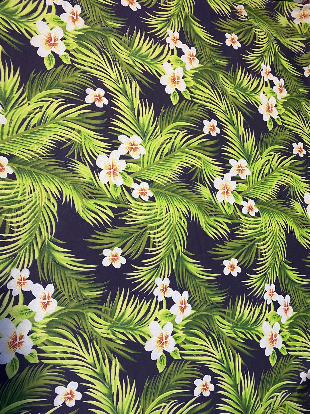 Hawaiian Print Luau Floral Hibiscus Poly Cotton Fabric 60 Sold by the
