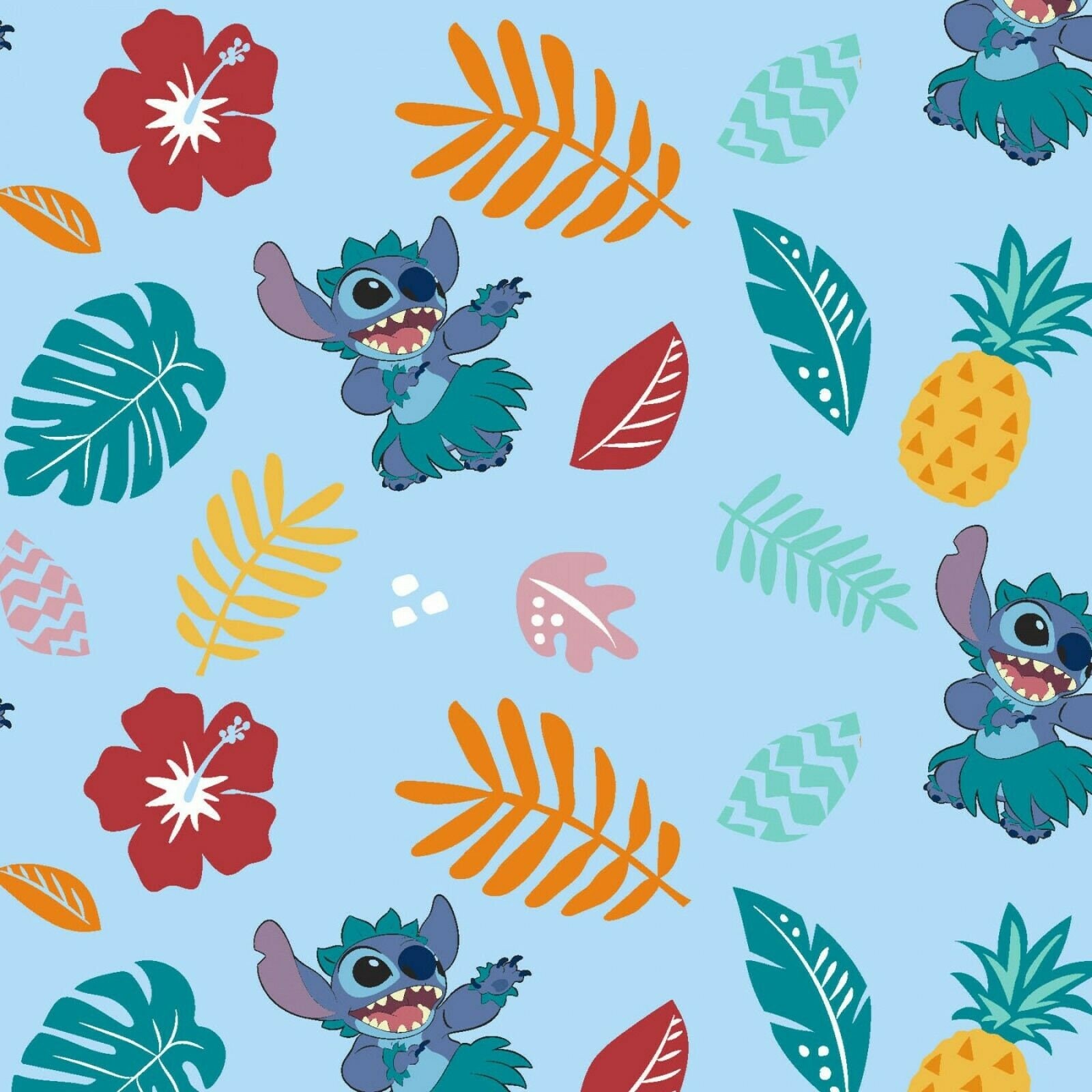 Disney Lilo & Stitch Hula Blue Floral High Quality HD Design Etsy