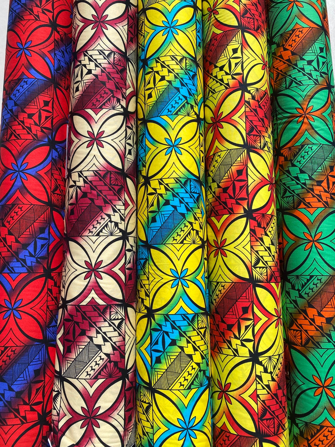 GTEX Collection Polynesian Fabric tapa Fabric, Block Print, Floral