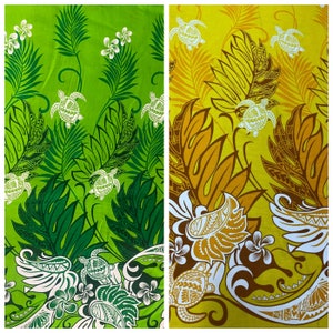Polynesian Tapa Fabric - Tribal Hawaiian Cute and Unique Fabric Design - Sold by the Yard - Luxury Rayon Quality 45&quot;