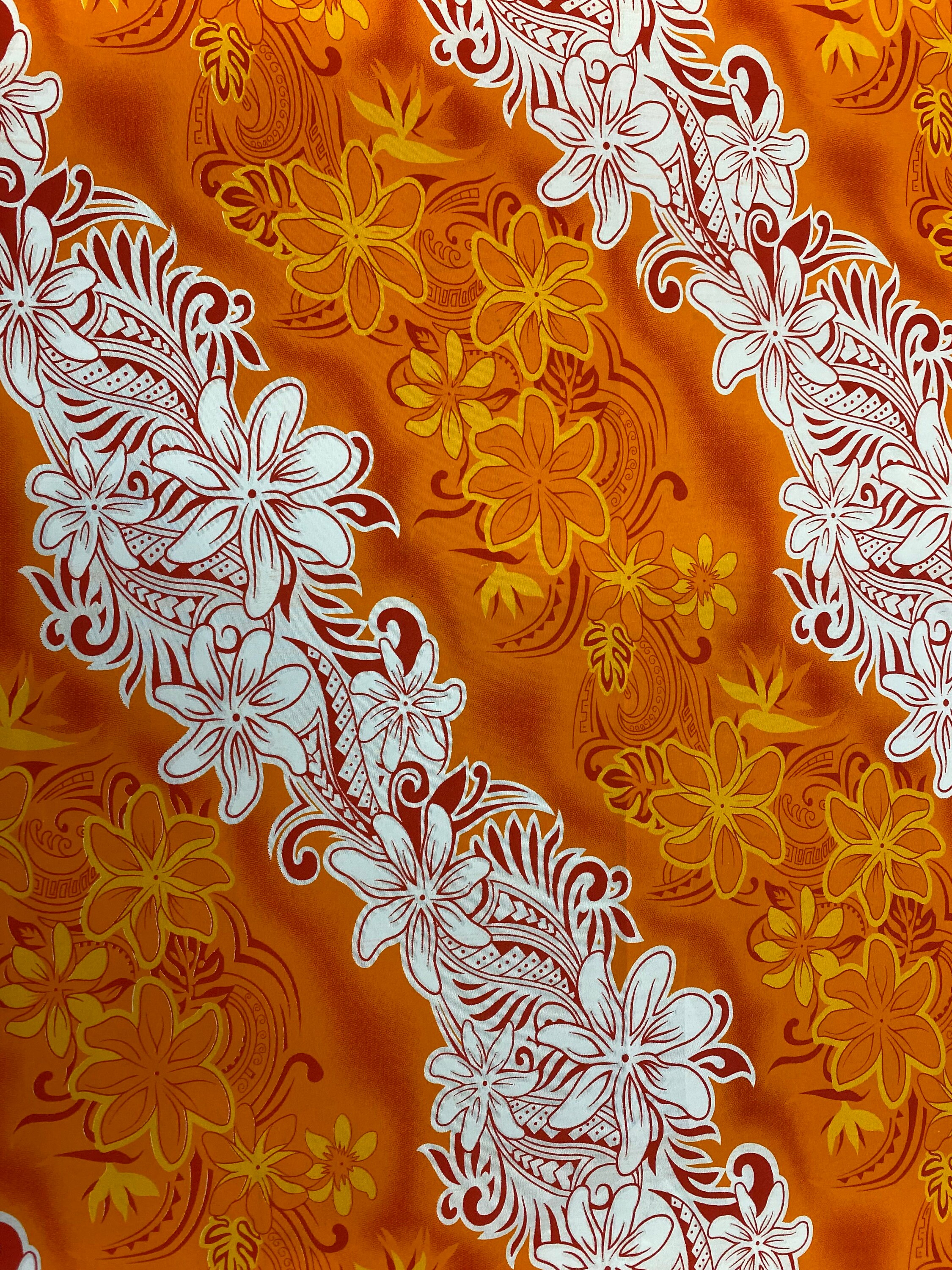New Aloha Print - Tropical Polynesian Hawaiian Fabric by the Yard