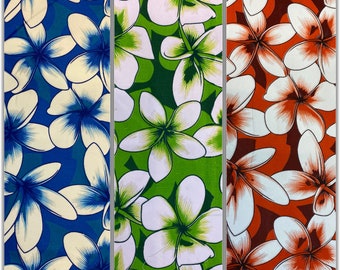 New Aloha Print - Tropical Floral Polynesian Hawaiian Fabric by The Yard or Roll 45" Wide