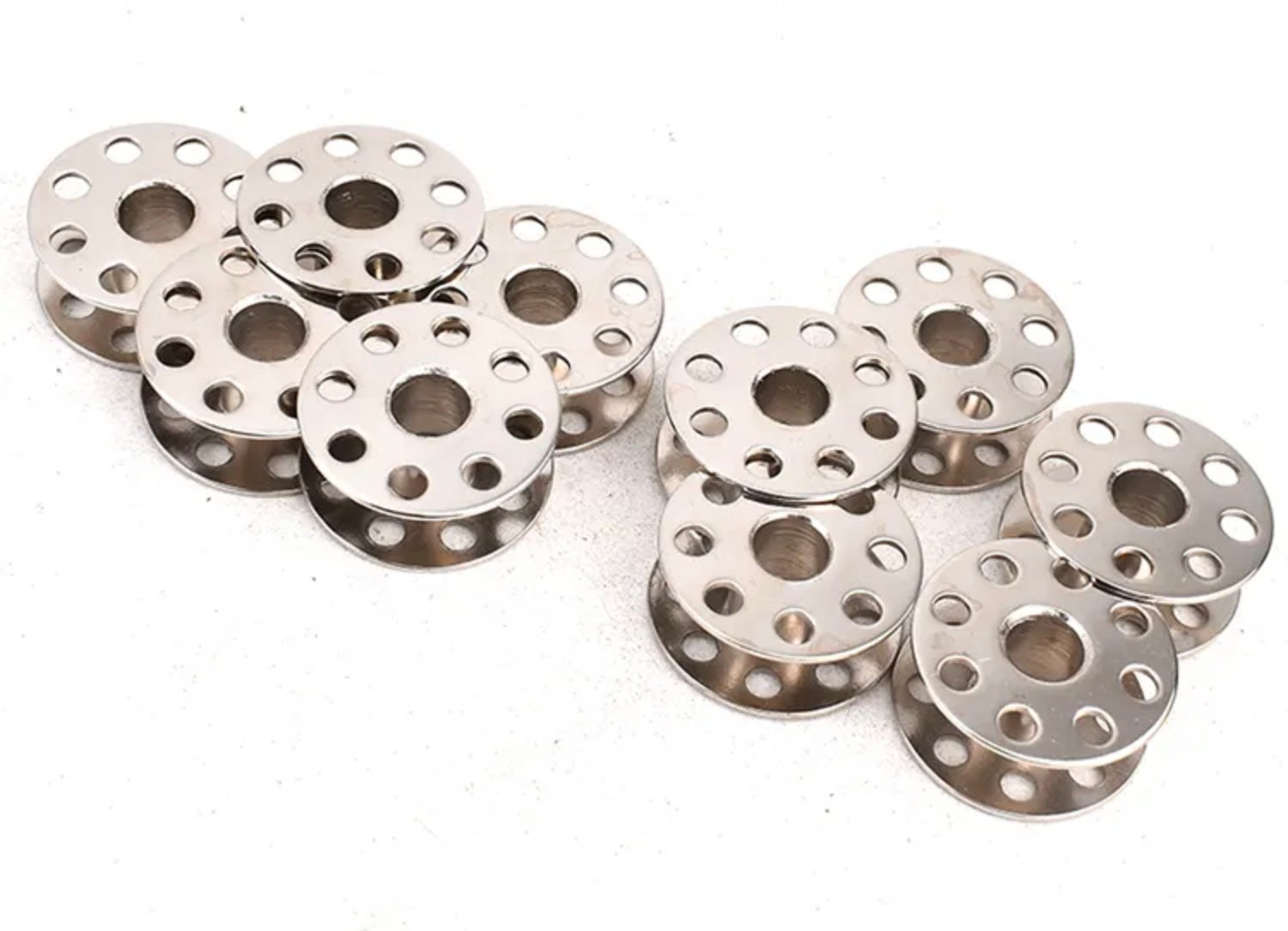 10pk Metal Bobbins - Sewing Machine Iron Bobbin Spools -High Quality- Bobbins for Brother, Singer, & Other Sewing Machine Acessories Supply