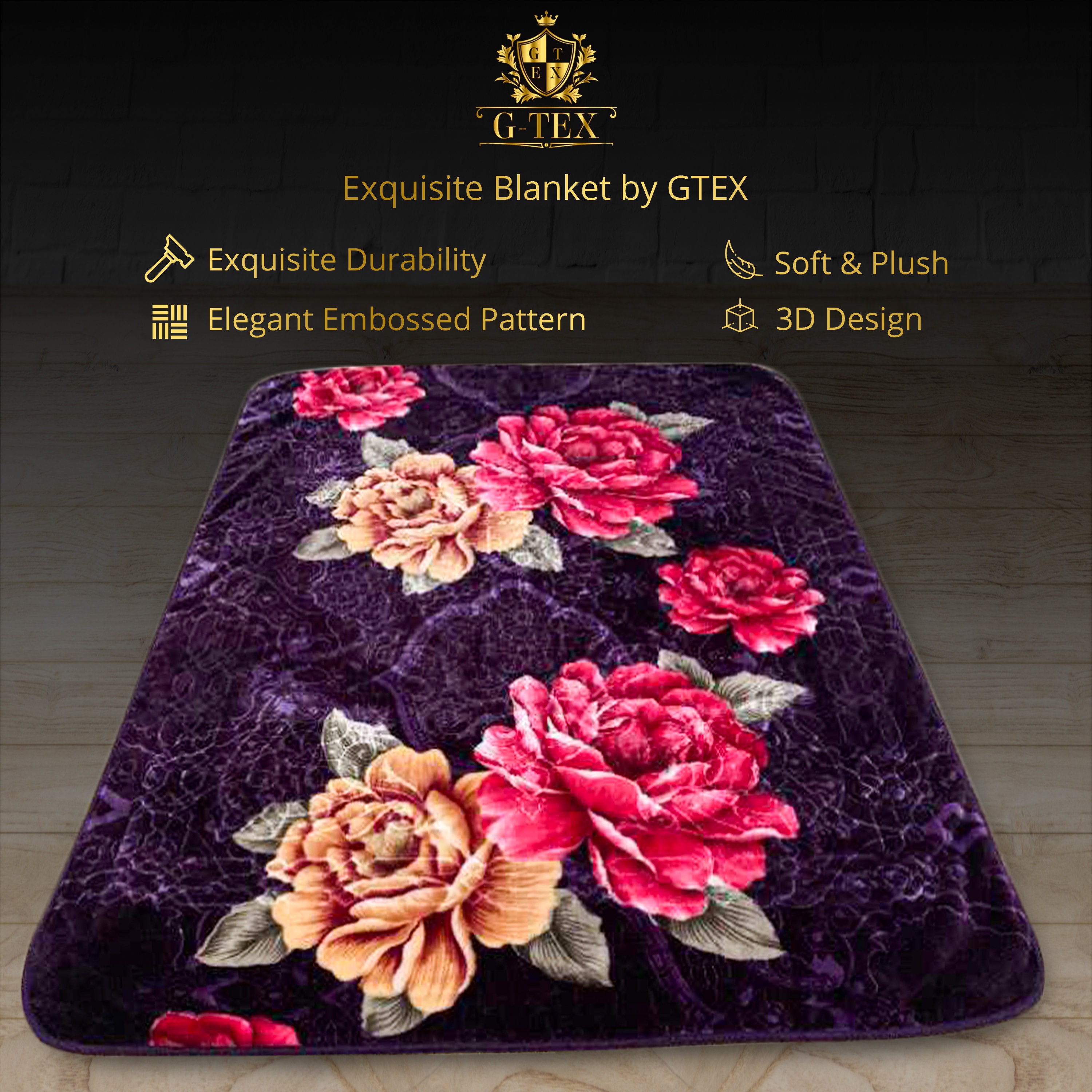 New Aloha Blanket by GTEX - 1-ply High Quality HD Design 3-D