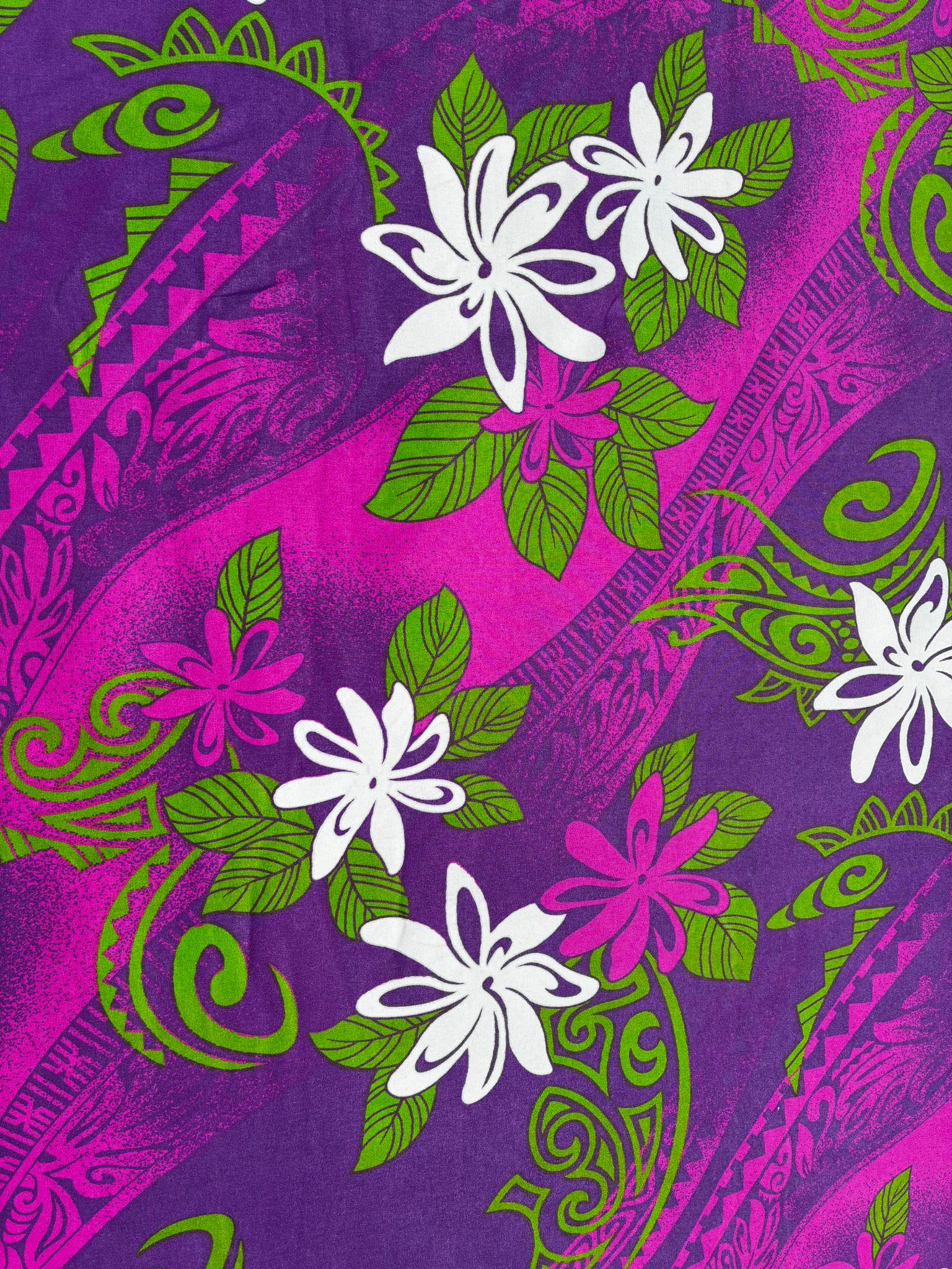 Polynesian Tribal Fabric – 45” Wide | Lightweight Soft Poly Cotton