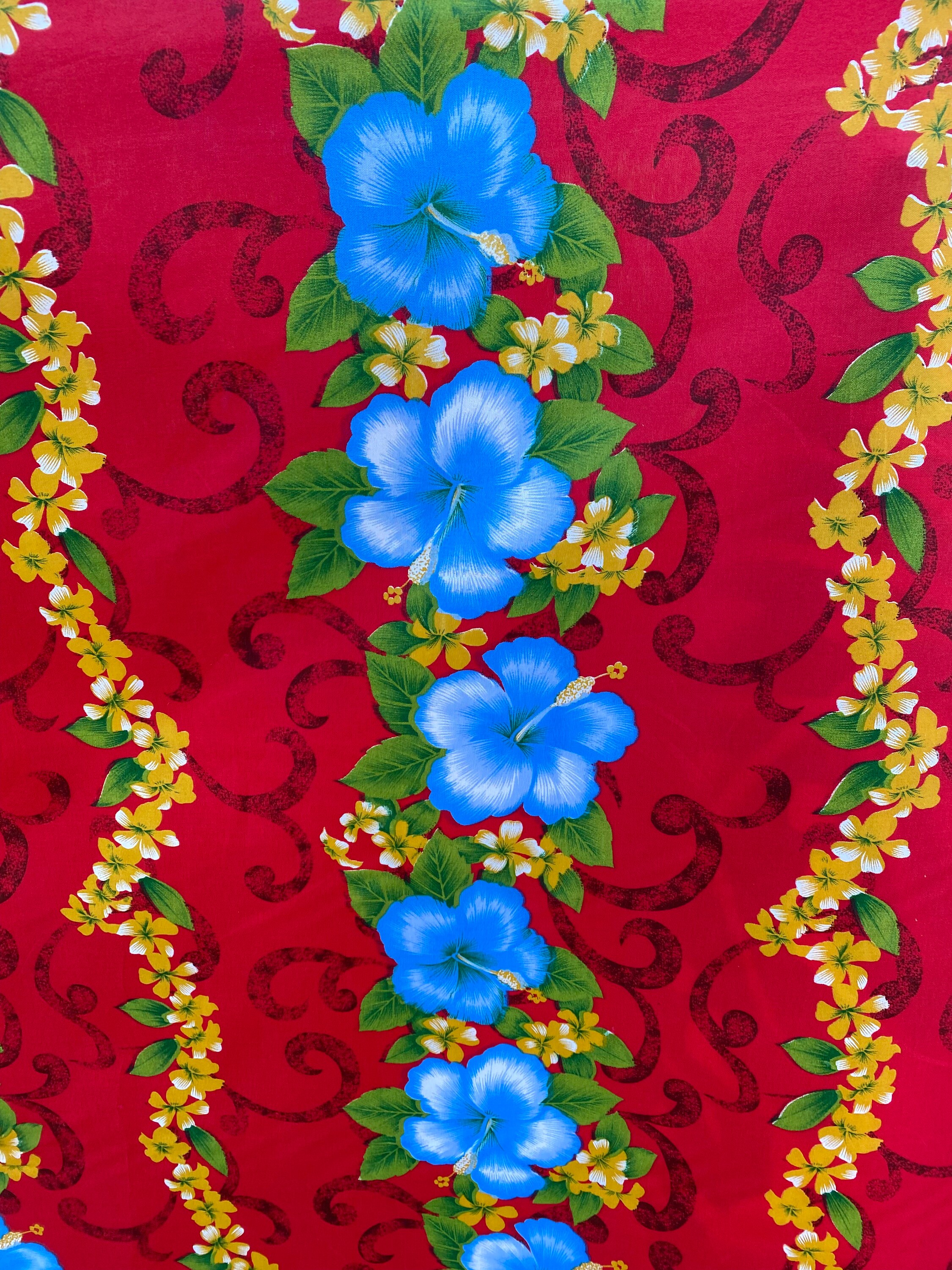 Hawaiian Print Luau Floral Hibiscus Fabric 45