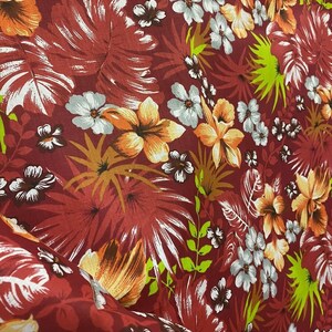 GTEX Collection C111 - Hawaiian Print Luau Floral All Over Design - Poly Cotton Fabric 60" image 5