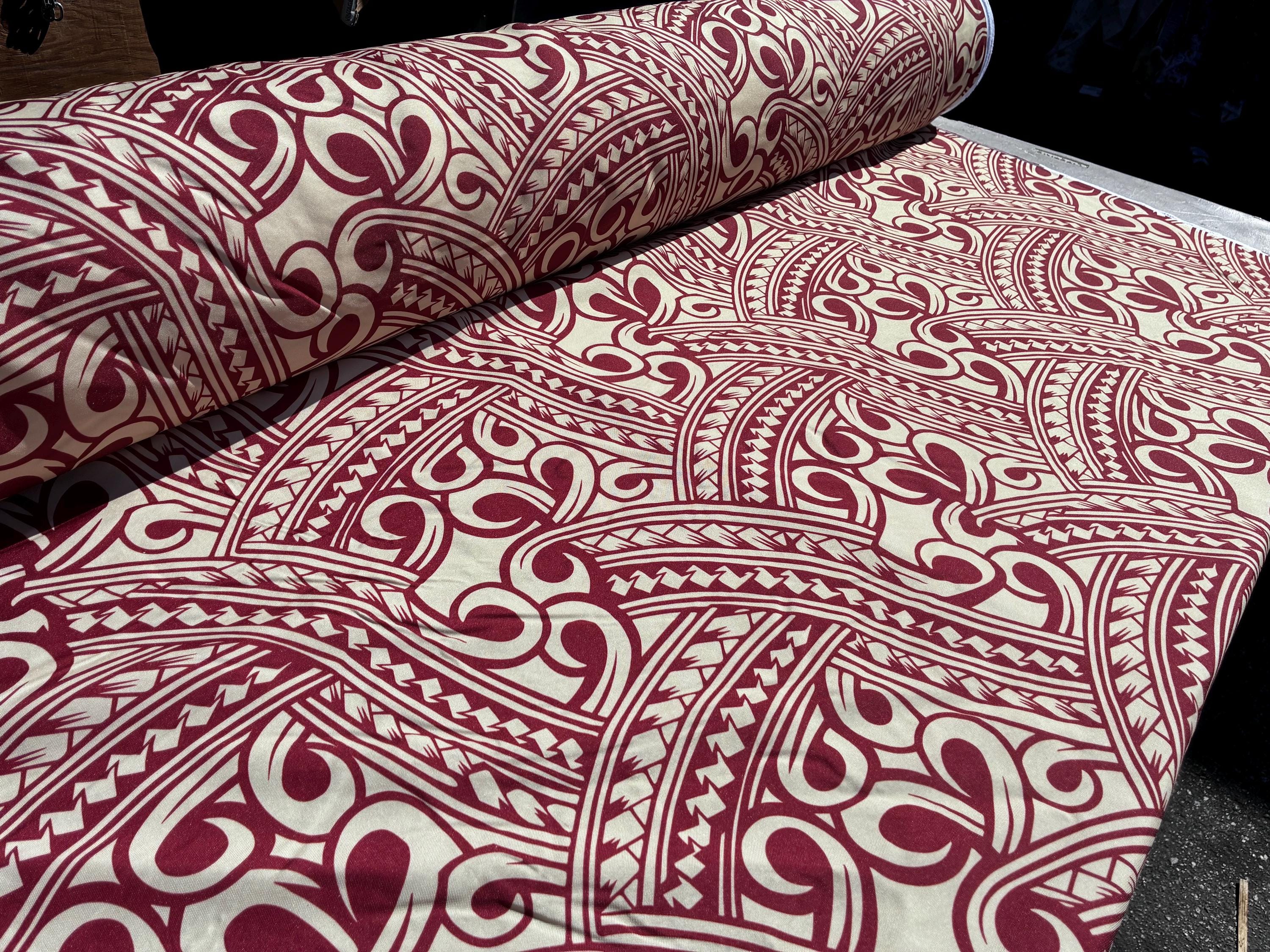 Island Fabric - Polynesian Tribal Fabric – 100% Polyester Minimatt