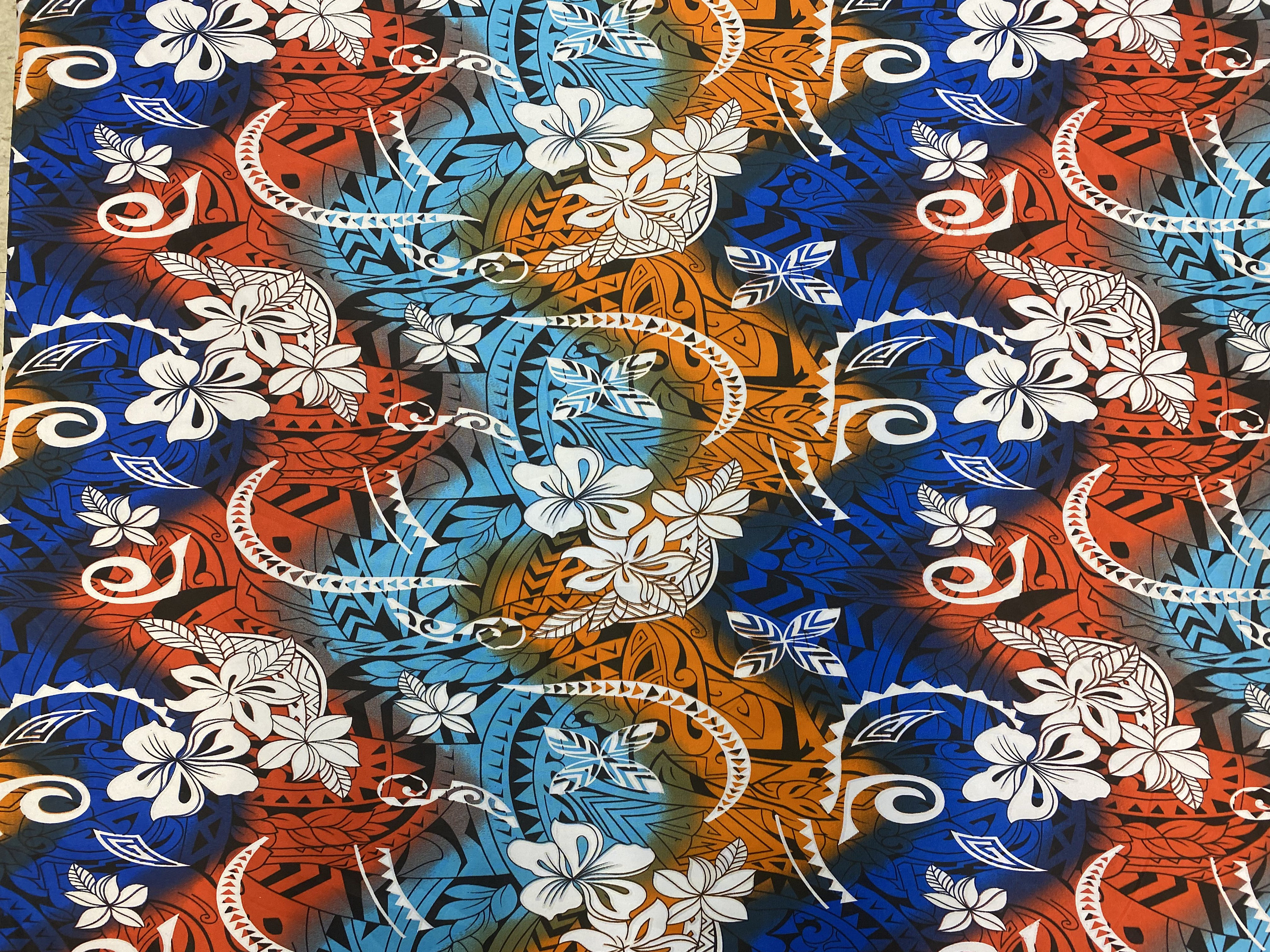 New Aloha Print - Water Color Tropical Polynesian Hawaiian Fabric
