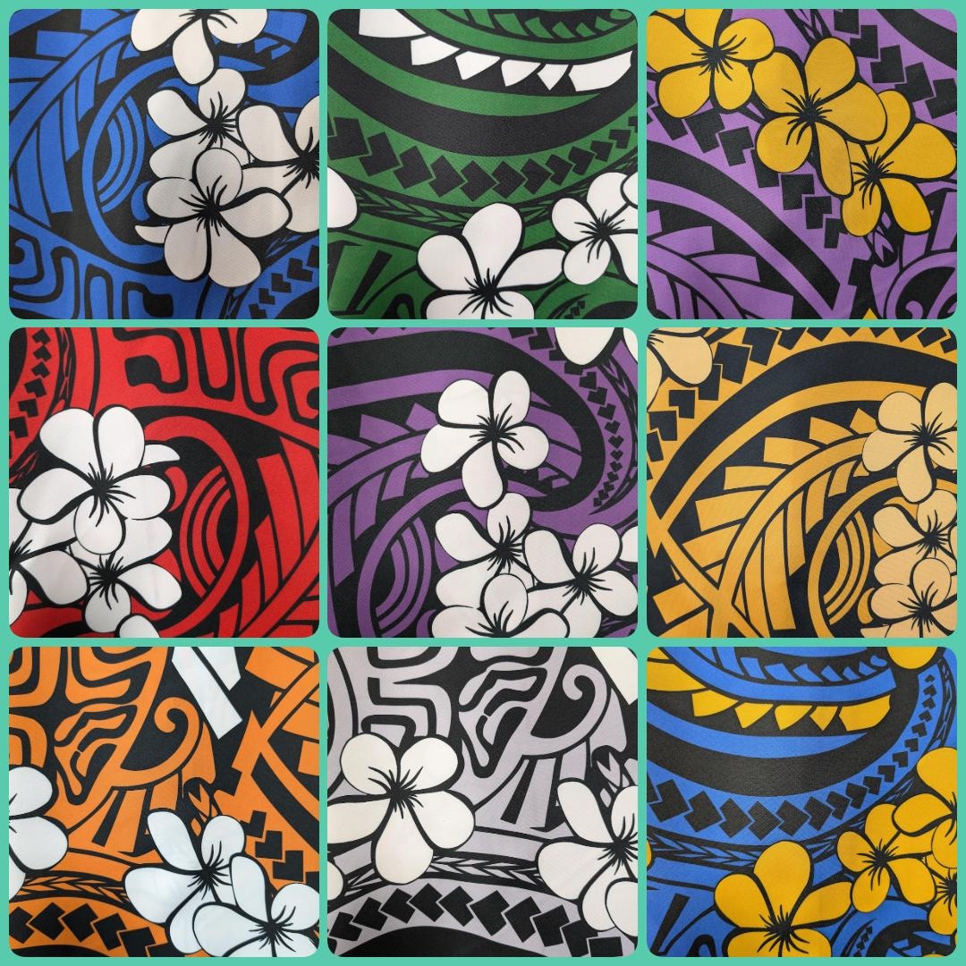 Premium 58” Mini Matt Fabric – Polynesian | Tropical Floral Print ...