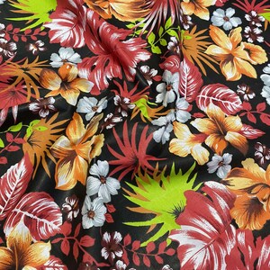 GTEX Collection C111 - Hawaiian Print Luau Floral All Over Design - Poly Cotton Fabric 60" image 8