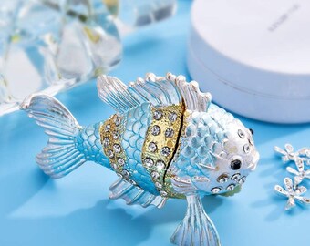 Home & Living Storage & Organization Jewelry Storage Animal Trinket Box Rhinestones Crystal Hinged Red Tropical Fish Treasure Box Unique Figurine Jewelry Storage Handmade Home & Living Storage & Organization Jewelry Storage Animal Trinket Box Rhinestones Crystal Hinged Red Tropical Fish Treasure Box Unique Figurine Jewelry Storage Handmade