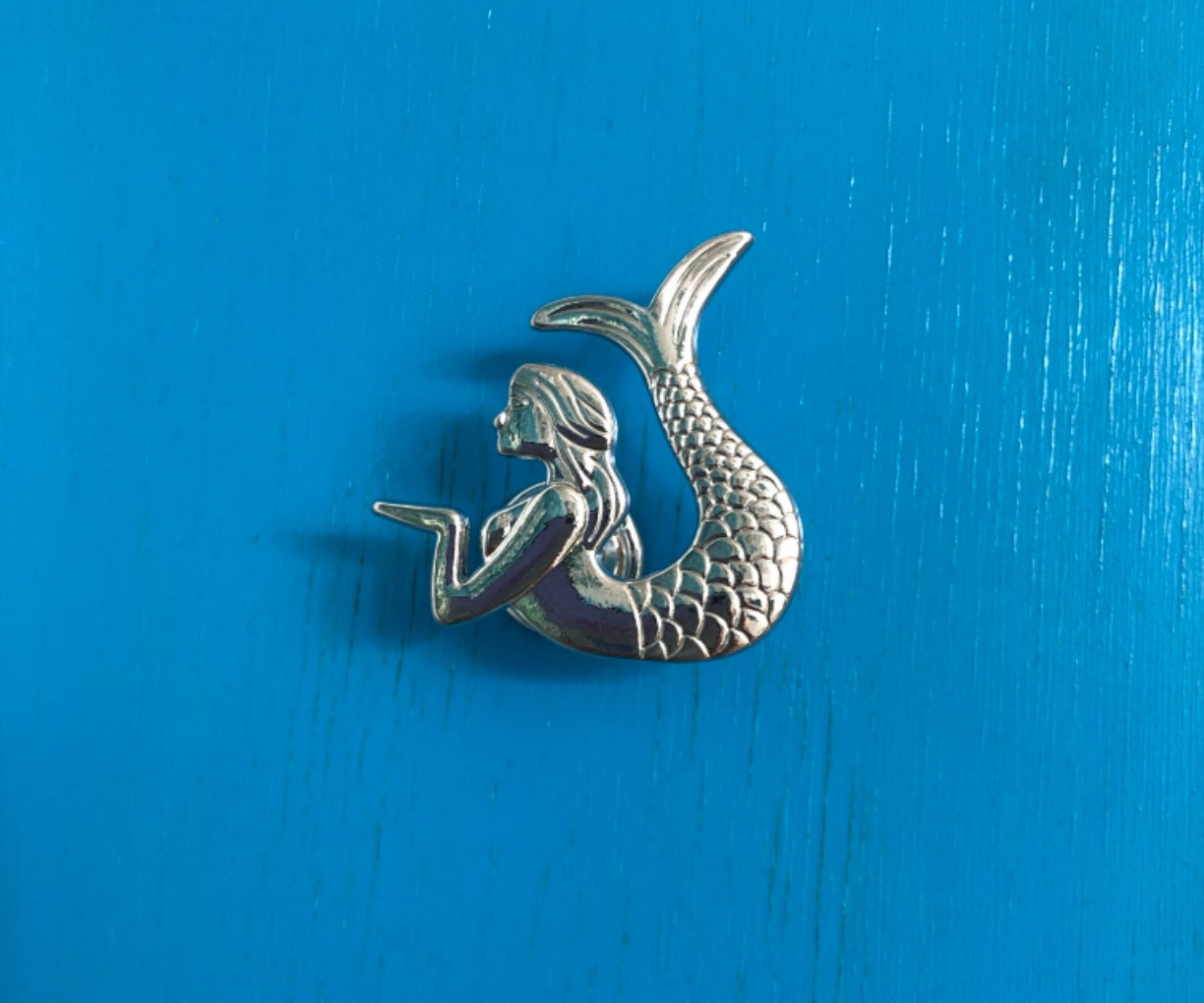 Antique Mermaid Drawer Pulls Golden Metal Kitchen Etsy