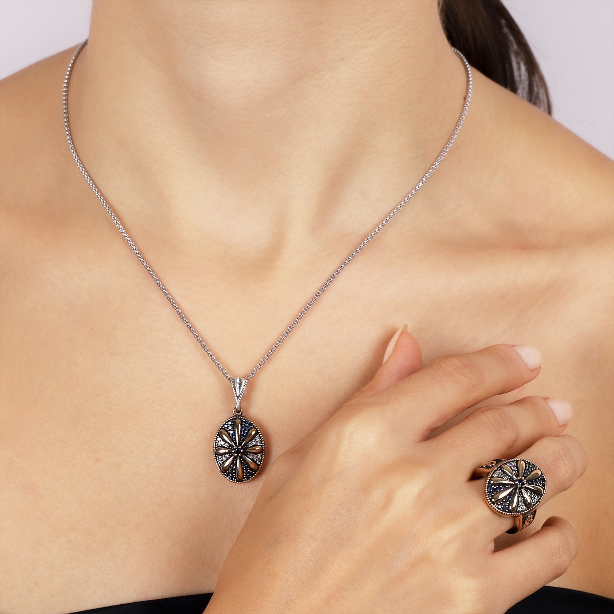 925 Sterling Silver Jewelry Sets for Women Necklace and - Etsy UK