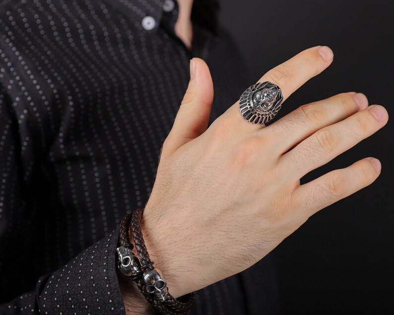 925 Sterling Silver Native American Mens Ring Indian Jewelry Etsy