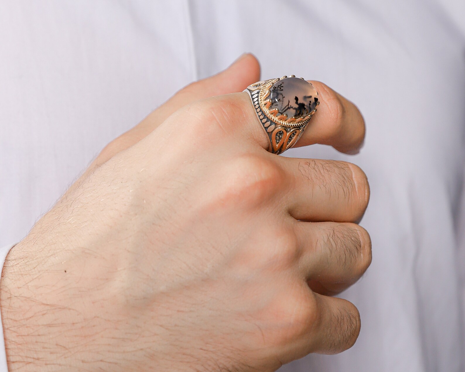 925 Sterling Silver Aqeeq Ring Carnelian Ring for Men Large Etsy