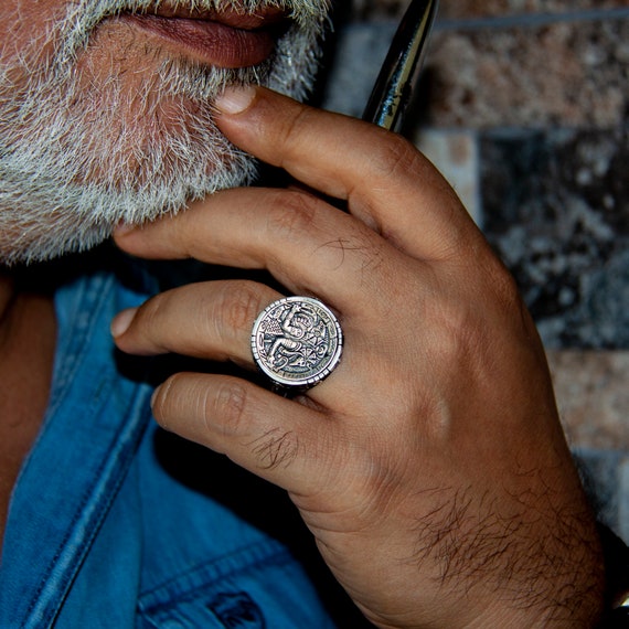 925 Sterling Silver Egyptian Ring Mens Rings Ancient Rings